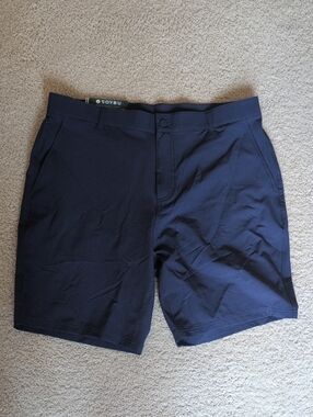 Soybu Men's Blue/ Navy Crossover Shorts Size 36